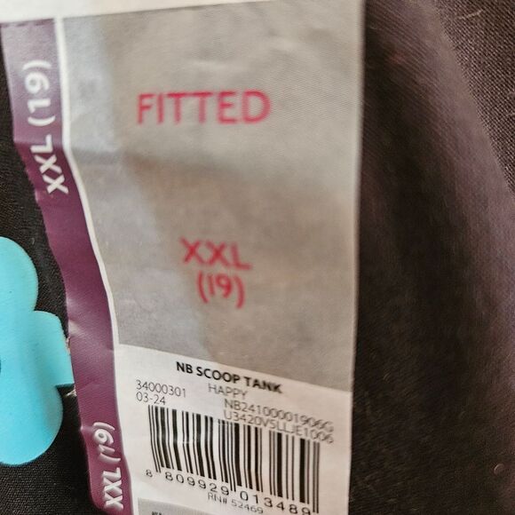 No Boundaries Junior Womens XXL “Happy Vibes” Black Scoop Neck Tank – Size 19 - Picture 7 of 13